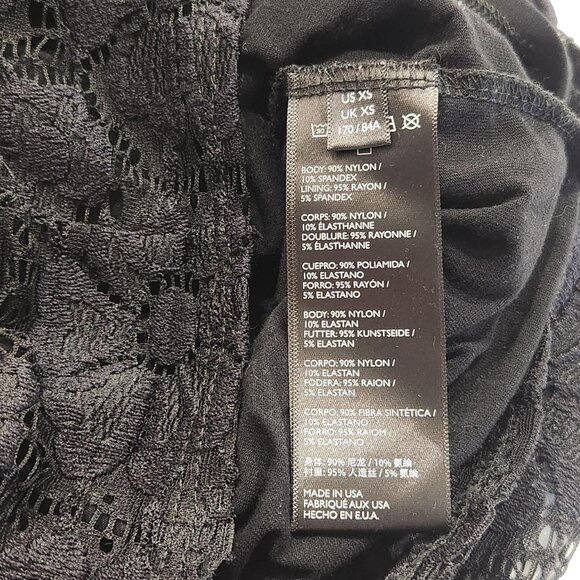 Rare Urban Outfitters Sz XS Black Lace Mini Dress Floral Grunge Goth Club LBD - Picture 9 of 10